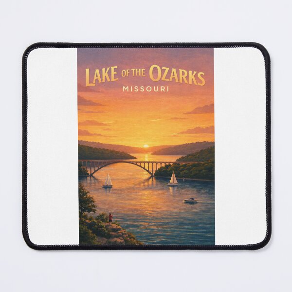 Item preview, Lake of the Ozarks Missouri Sunset over Bagnell Dam and Osage River designed and sold by Places On Earth.