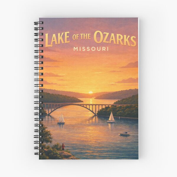 Item preview, Lake of the Ozarks Missouri Sunset over Bagnell Dam and Osage River designed and sold by Places On Earth.