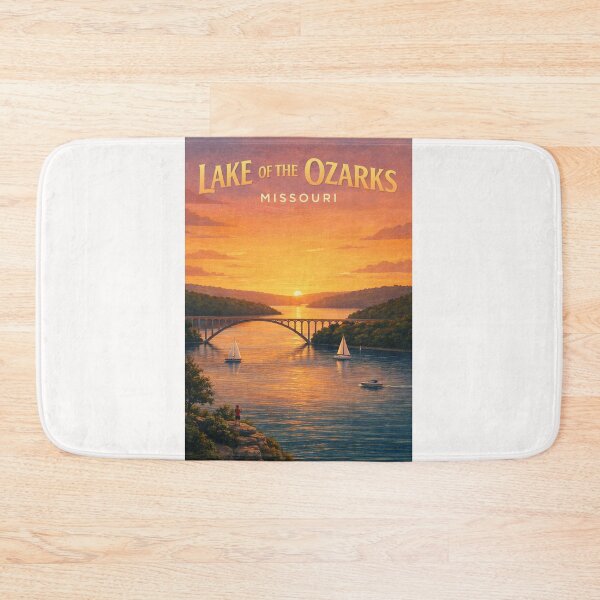 Item preview, Lake of the Ozarks Missouri Sunset over Bagnell Dam and Osage River designed and sold by Places On Earth.