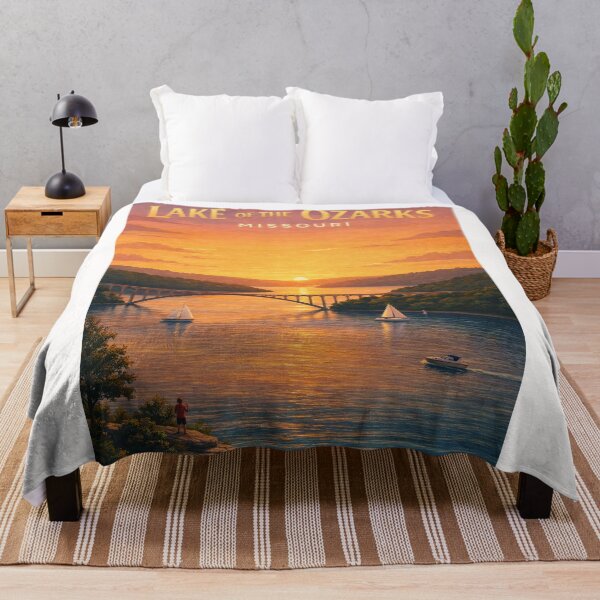 Item preview, Lake of the Ozarks Missouri Sunset over Bagnell Dam and Osage River designed and sold by Places On Earth.