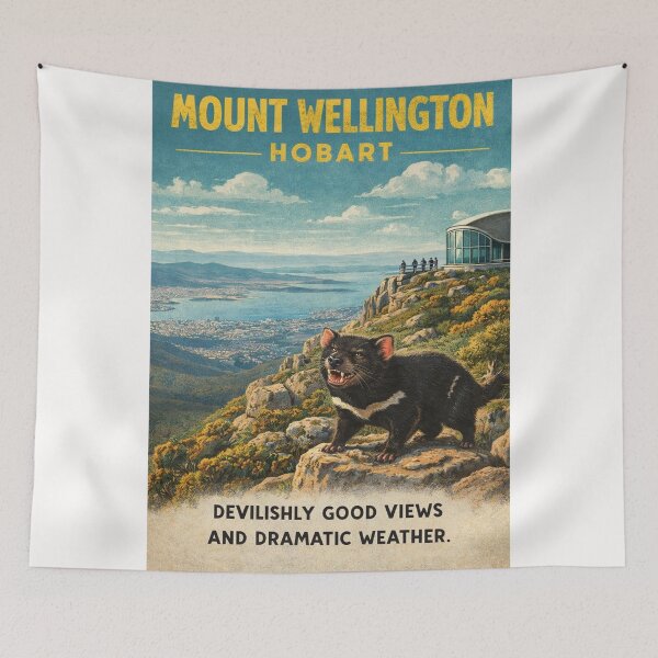 Item preview, Mount Wellington Hobart Tasmania with Kunanyi Summit and Derwent River Views designed and sold by Places On Earth.