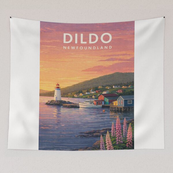 Item preview, Dildo Newfoundland Coastal Harbour Lighthouse and Trinity Bay Village designed and sold by Places On Earth.