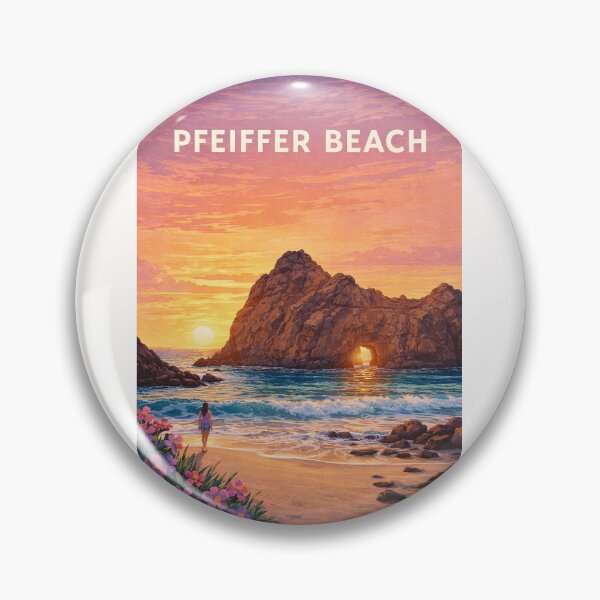 Item preview, Pfeiffer Beach Big Sur California with Keyhole Rock at Sunset designed and sold by Places On Earth.