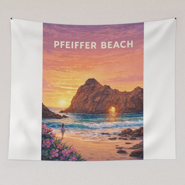 Item preview, Pfeiffer Beach Big Sur California with Keyhole Rock at Sunset designed and sold by Places On Earth.
