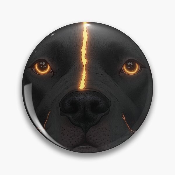 Item preview, Pit Bull Dog Molten Gold Ember Sparks Glow Guardian designed and sold by mildaclairmo.