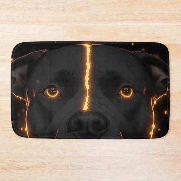 Item preview, Pit Bull Dog Molten Gold Ember Sparks Glow Guardian designed and sold by mildaclairmo.