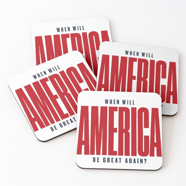 Item preview, When Will America Be Great Again? Minimalist Political Statement designed and sold by Vibrantdream.