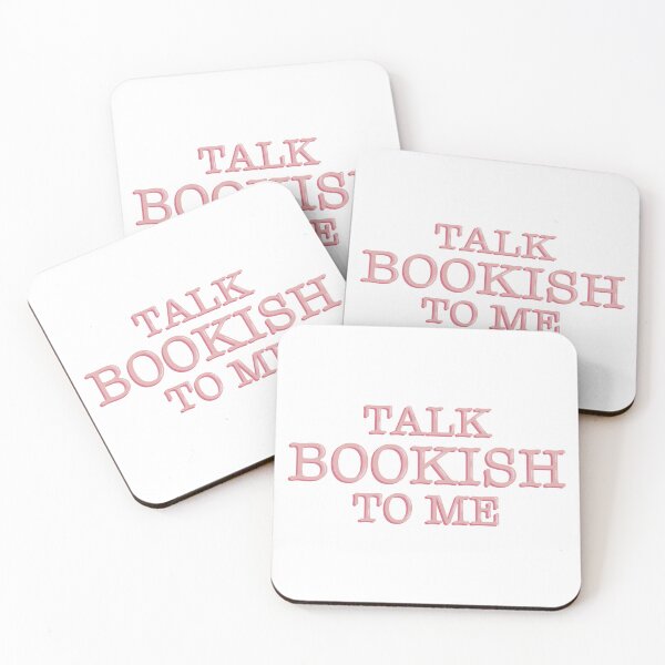 Item preview, Talk Bookish To Me Funny Bookish Reader Quote Typography Sticker designed and sold by alexmaushaus.