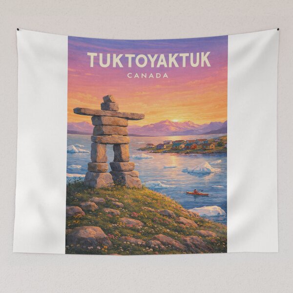 Item preview, Tuktoyaktuk Northwest Territories Arctic Ocean Inuit Landmark Canada designed and sold by Places On Earth.