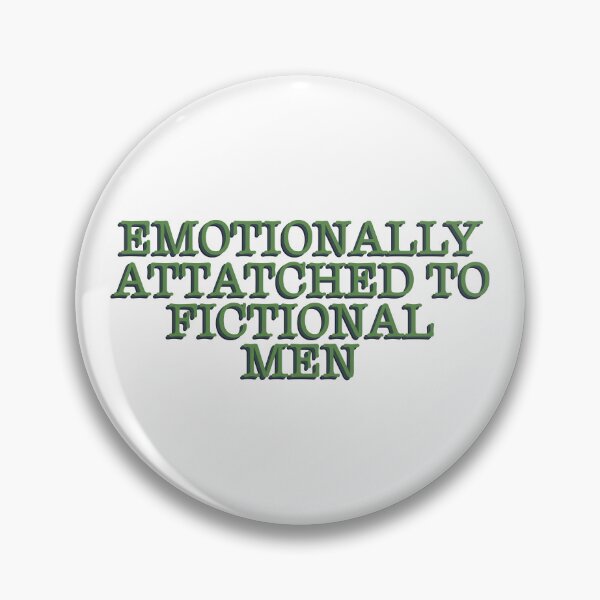 Item preview, Emotionally Attatched To Fictional Men Funny Bookish Reader Quote Typography Sticker designed and sold by alexmaushaus.