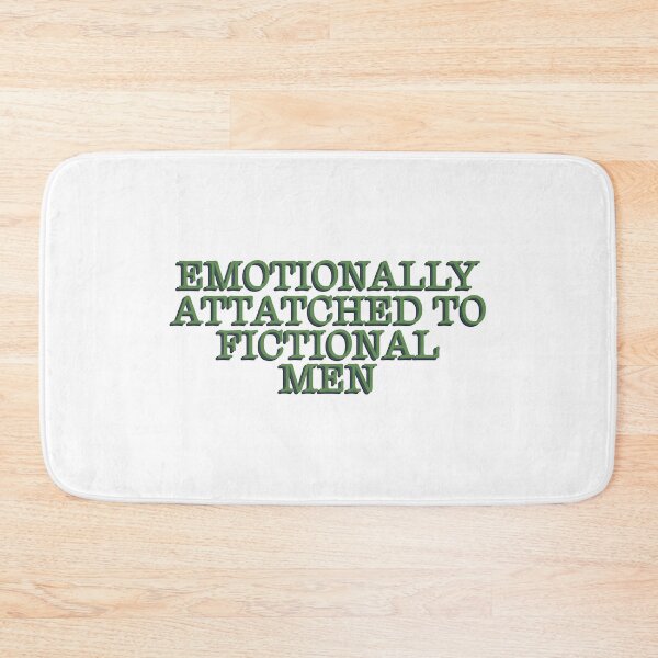 Item preview, Emotionally Attatched To Fictional Men Funny Bookish Reader Quote Typography Sticker designed and sold by alexmaushaus.