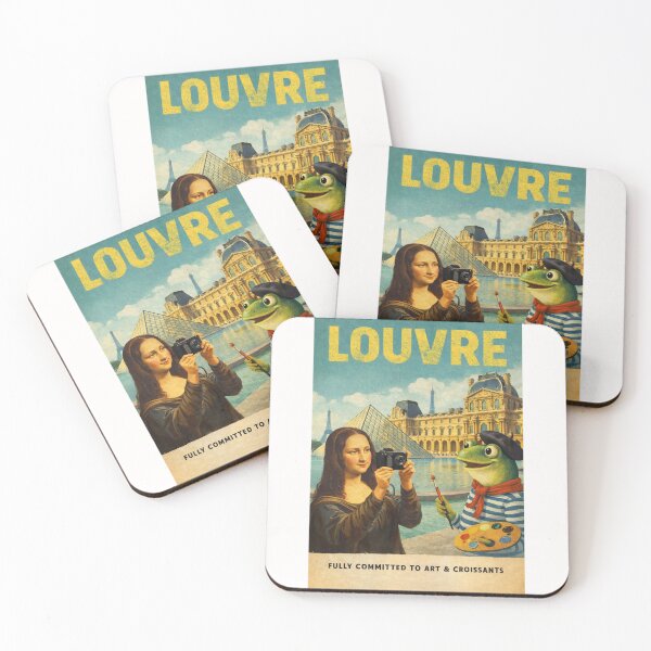 Item preview, Louvre Museum Paris with Mona Lisa Eiffel Tower and Glass Pyramid designed and sold by Places On Earth.