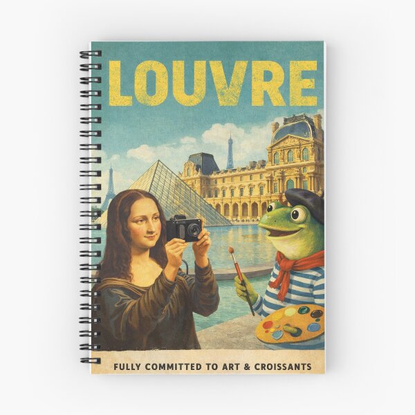 Item preview, Louvre Museum Paris with Mona Lisa Eiffel Tower and Glass Pyramid designed and sold by Places On Earth.