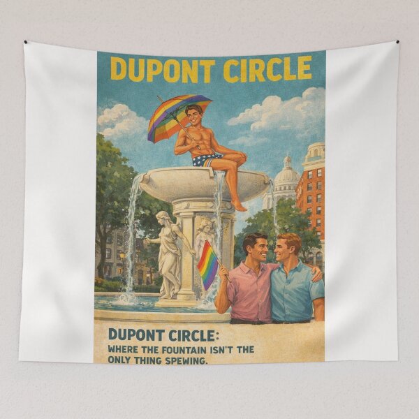 Item preview, Dupont Circle Washington DC Historic Fountain and Embassy Row designed and sold by Places On Earth.