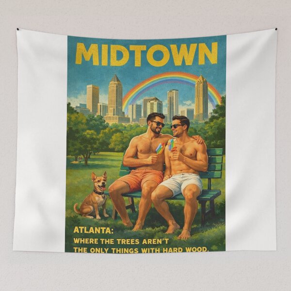 Item preview, Midtown Atlanta Piedmont Park Skyline and Peachtree Gay Street designed and sold by Places On Earth.