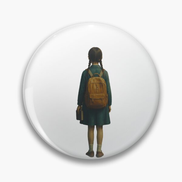 Item preview, Schoolgirl With Backpack Seen From Behind designed and sold by Inka Moon Design.