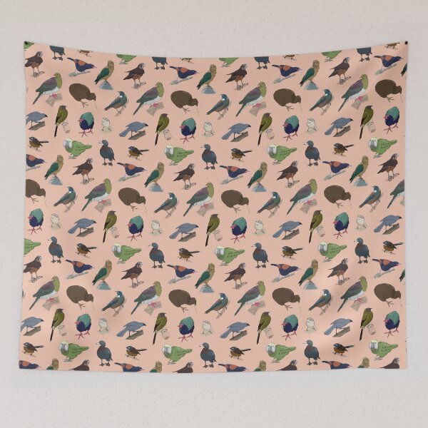 Item preview, Birds of New Zealand - Peach designed and sold by KitschClub.