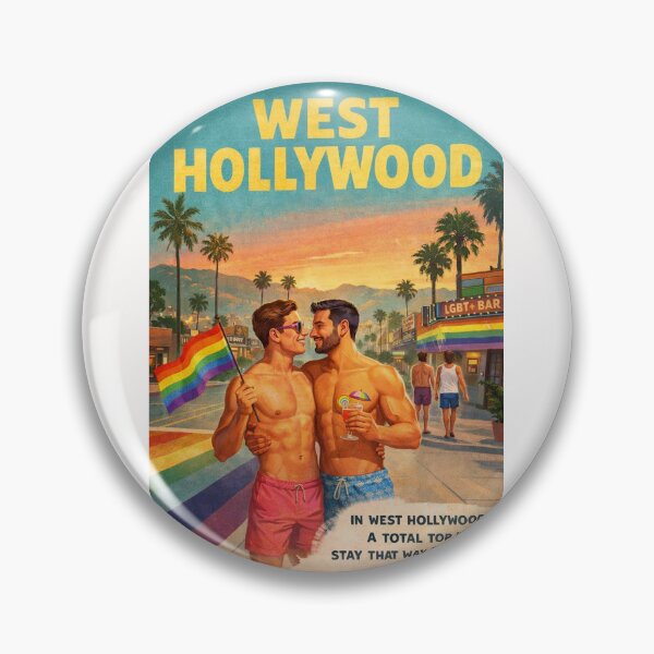 Item preview, West Hollywood California Gay Sunset Strip and Santa Monica Boulevard designed and sold by Places On Earth.