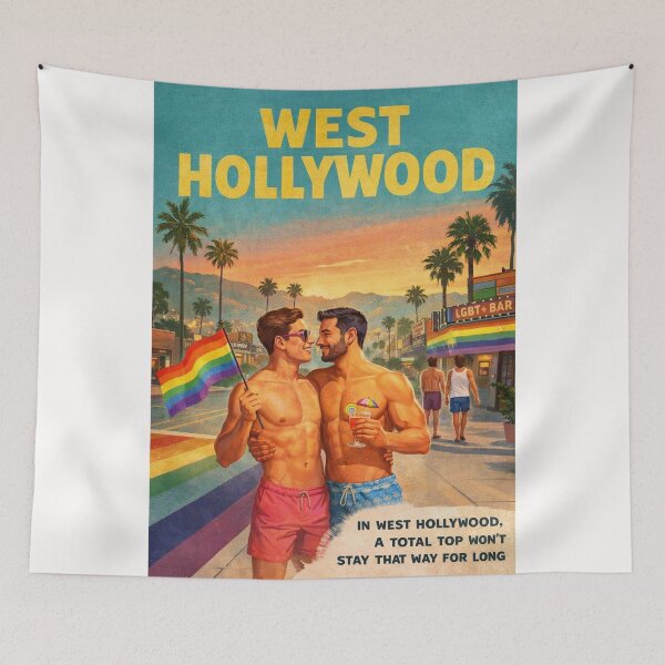 Item preview, West Hollywood California Gay Sunset Strip and Santa Monica Boulevard designed and sold by Places On Earth.