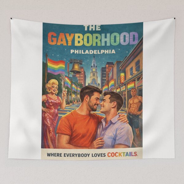 Item preview, Philadelphia Gayborhood Independence Hall and Washington Square West designed and sold by Places On Earth.