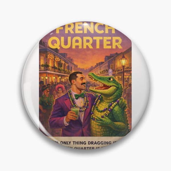 Item preview, French Quarter New Orleans Bourbon Street and Jackson Square designed and sold by Places On Earth.