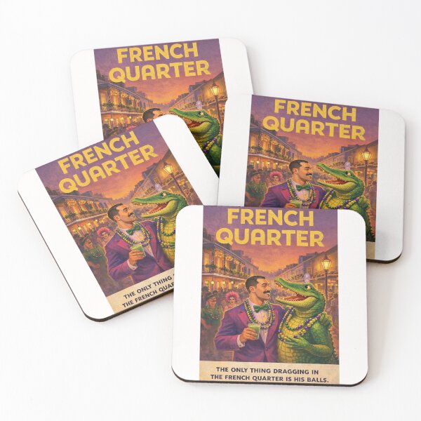 Item preview, French Quarter New Orleans Bourbon Street and Jackson Square designed and sold by Places On Earth.