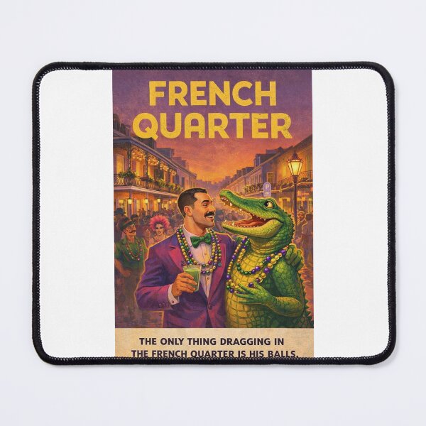 Item preview, French Quarter New Orleans Bourbon Street and Jackson Square designed and sold by Places On Earth.