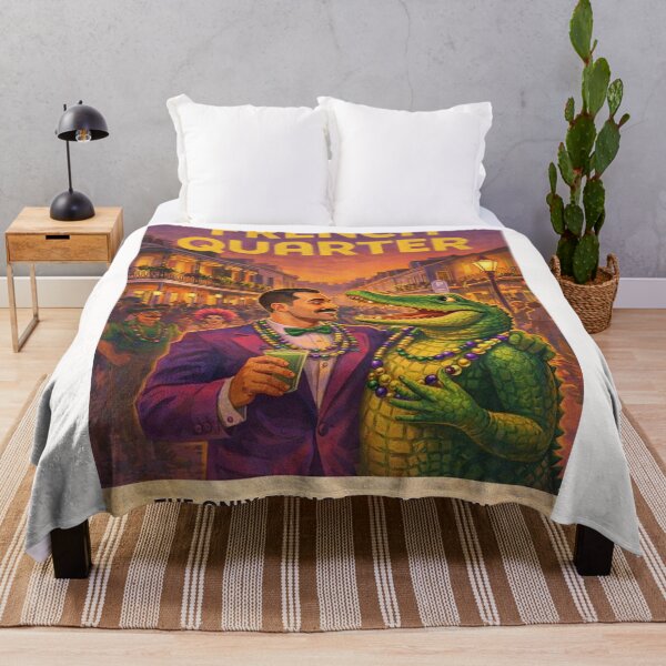 Item preview, French Quarter New Orleans Bourbon Street and Jackson Square designed and sold by Places On Earth.