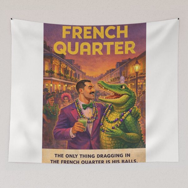 Item preview, French Quarter New Orleans Bourbon Street and Jackson Square designed and sold by Places On Earth.