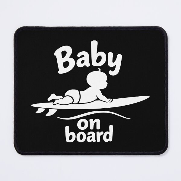 Item preview, Baby on Board Surfboard | Funny Surfing Baby Car Sticker Decal designed and sold by getpressedshirt.