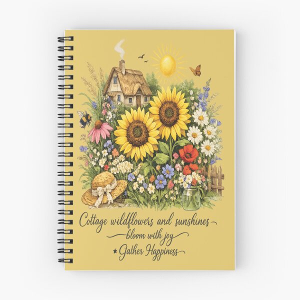 Item preview, Gather Happiness Cottagecore Wildflower Floral Art designed and sold by Mindful56.