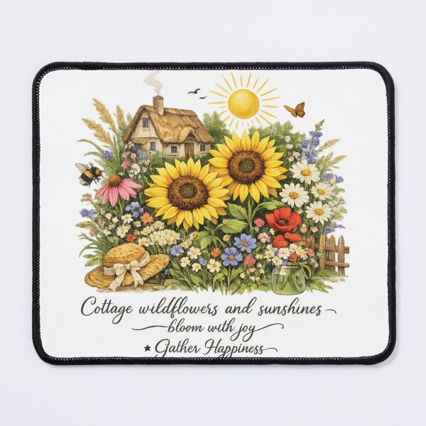 Item preview, Gather Happiness Cottagecore Wildflower Floral Art designed and sold by Mindful56.