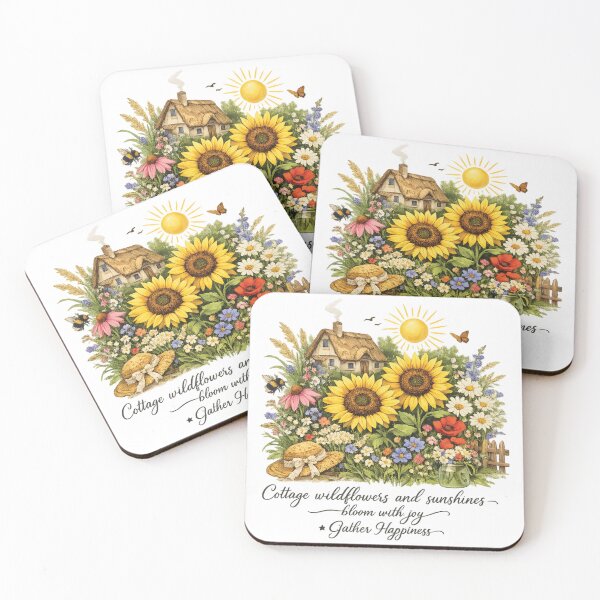 Item preview, Gather Happiness Cottagecore Wildflower Floral Art designed and sold by Mindful56.