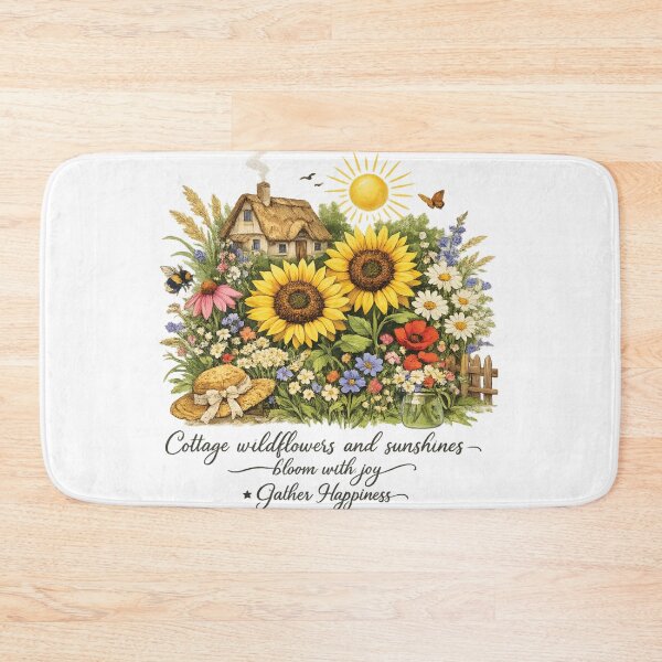 Item preview, Gather Happiness Cottagecore Wildflower Floral Art designed and sold by Mindful56.
