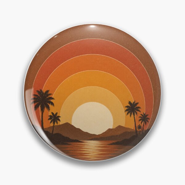 Item preview, Retro 1970s Sunset Silhouette Design designed and sold by NeoSakura.
