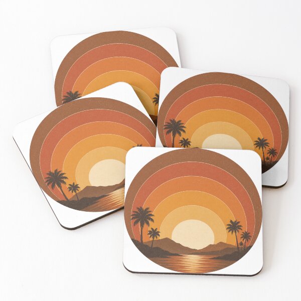 Item preview, Retro 1970s Sunset Silhouette Design designed and sold by NeoSakura.