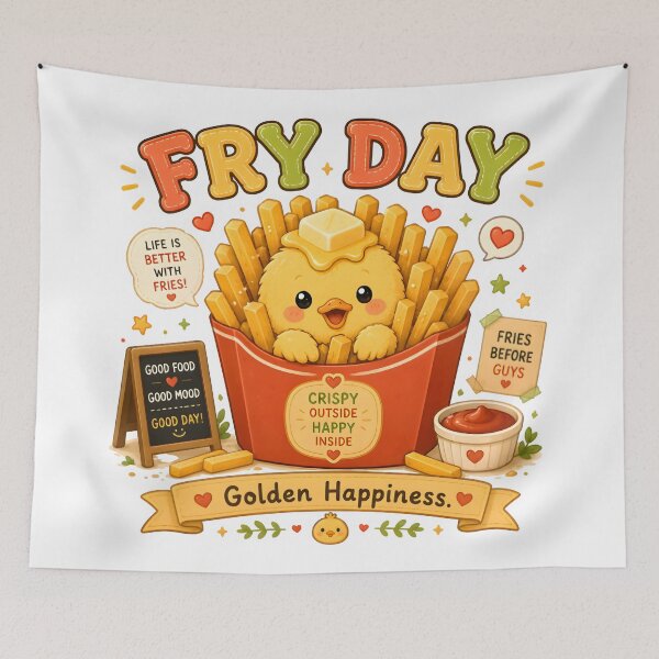 Item preview, Cute French Fry Chick Kawaii T-Shirt | Fry Day Golden Happiness Foodie Chicken Gift designed and sold by Snackwear Apparel.
