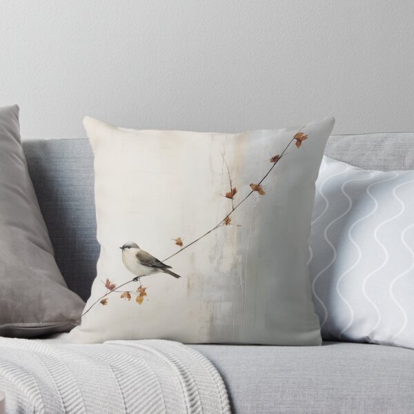 Item preview, Japandi and wabi sabi inspired minimalist bird on branch designed and sold by filigreedigital.