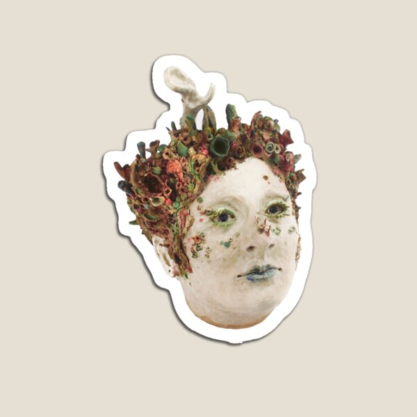 Item preview, Self-Portrait in Coral designed and sold by Elizabeth E. Sloan -  Stickers & Art.