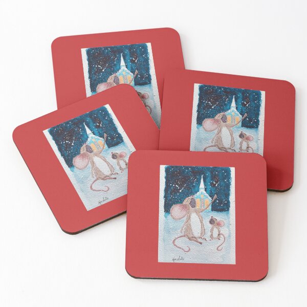 Item preview, Christmas Caroling Mice Done In Watercolor  designed and sold by Kimberly Sells Studio.