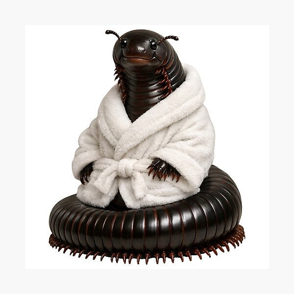 Item preview, Relaxing Bathrobe Giant African Millipede designed and sold by Sillytoe.