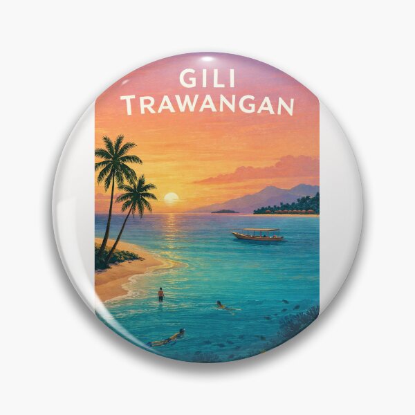 Item preview, Gili Trawangan Sunset over Lombok Strait and Tropical Island Coast designed and sold by Places On Earth.