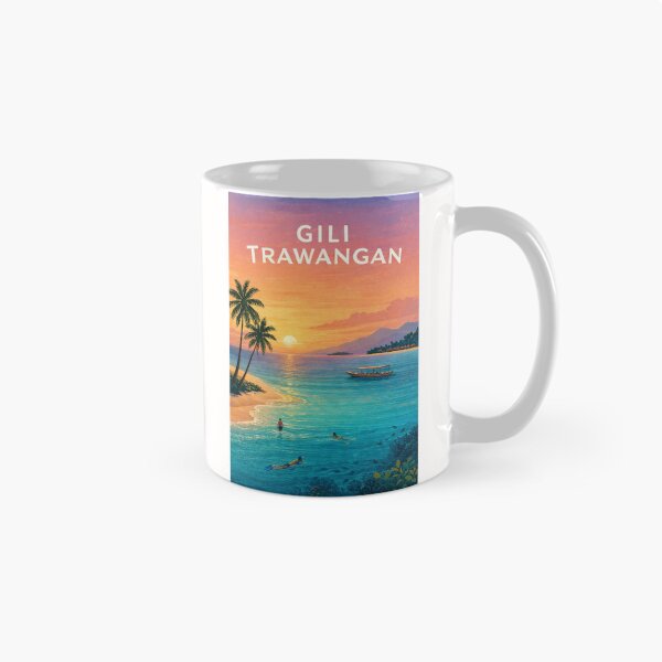 Item preview, Gili Trawangan Sunset over Lombok Strait and Tropical Island Coast designed and sold by Places On Earth.