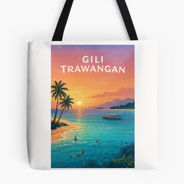 Item preview, Gili Trawangan Sunset over Lombok Strait and Tropical Island Coast designed and sold by Places On Earth.