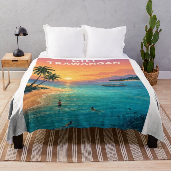 Item preview, Gili Trawangan Sunset over Lombok Strait and Tropical Island Coast designed and sold by Places On Earth.