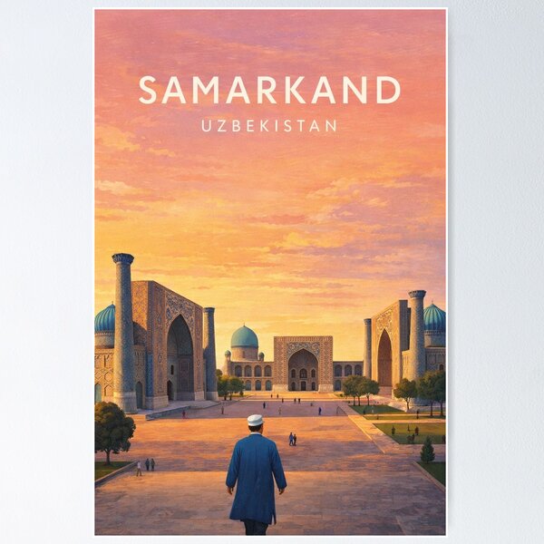 Item preview, Samarkand Registan Square Historic Silk Road Landmark in Uzbekistan designed and sold by Places On Earth.