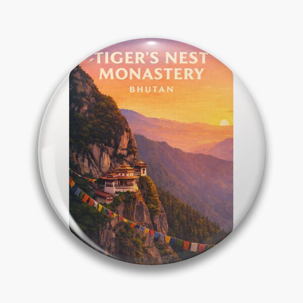 Item preview, Tiger's Nest Monastery Paro Taktsang Cliffside Temple in Bhutan designed and sold by Places On Earth.