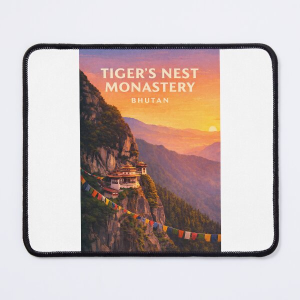 Item preview, Tiger's Nest Monastery Paro Taktsang Cliffside Temple in Bhutan designed and sold by Places On Earth.