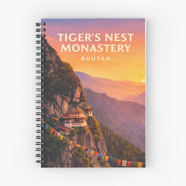 Item preview, Tiger's Nest Monastery Paro Taktsang Cliffside Temple in Bhutan designed and sold by Places On Earth.