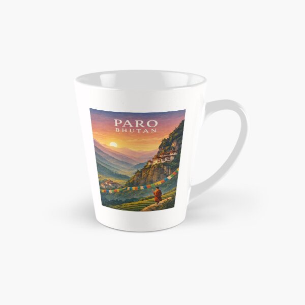 Item preview, Paro Valley with Taktsang Monastery and Himalayan Prayer Flags designed and sold by Places On Earth.